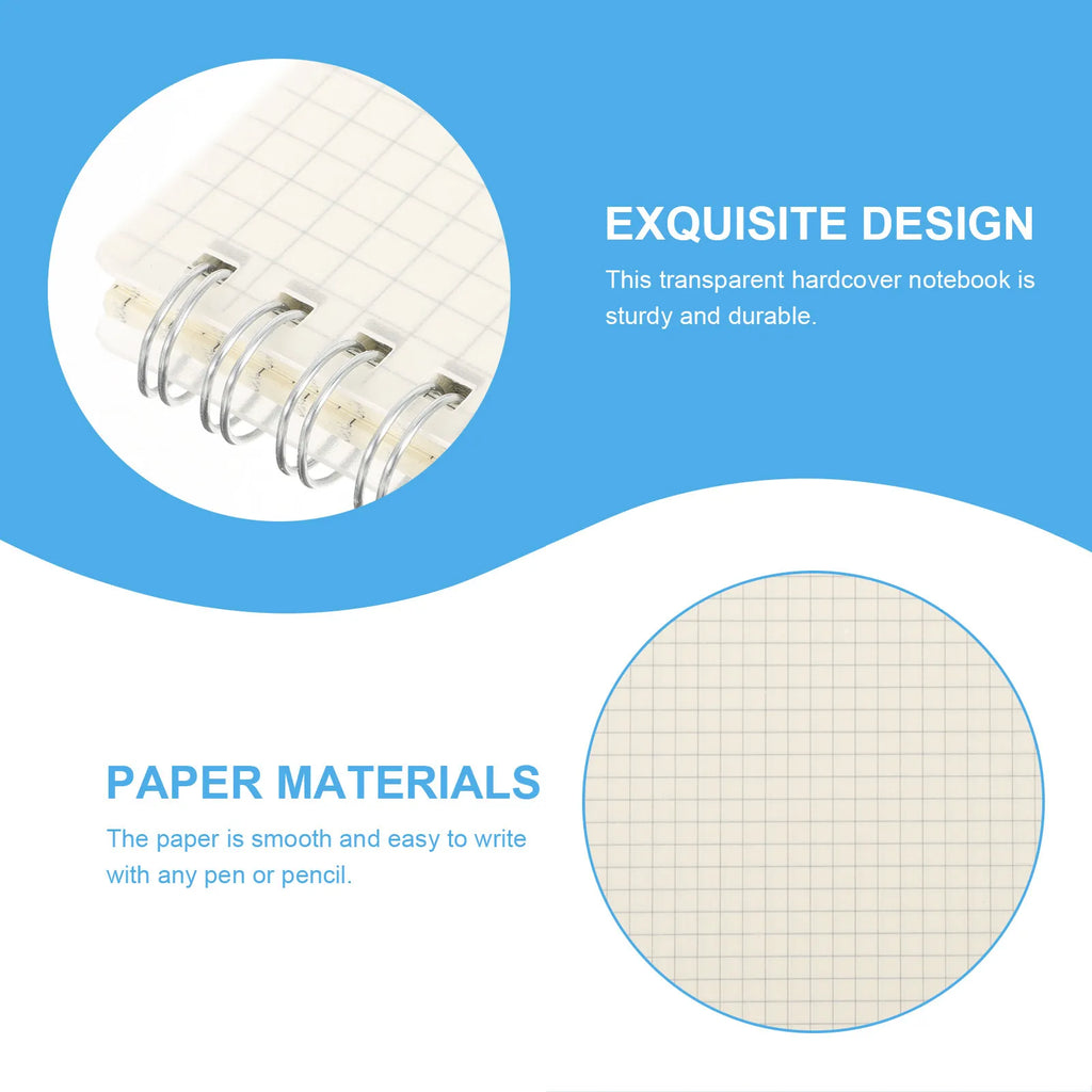 2Pcs Spiral Math Notebook Graph Paper Grid Notepad Ideal for Students Engineers Journaling Sketching Scheduling Daily Planning
