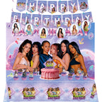 Katseye Girl Birthday Party Theme Decoration Cup Plate Banner Backdrop Gift Bag Tablecloth For Gift Baby Shower Supplies