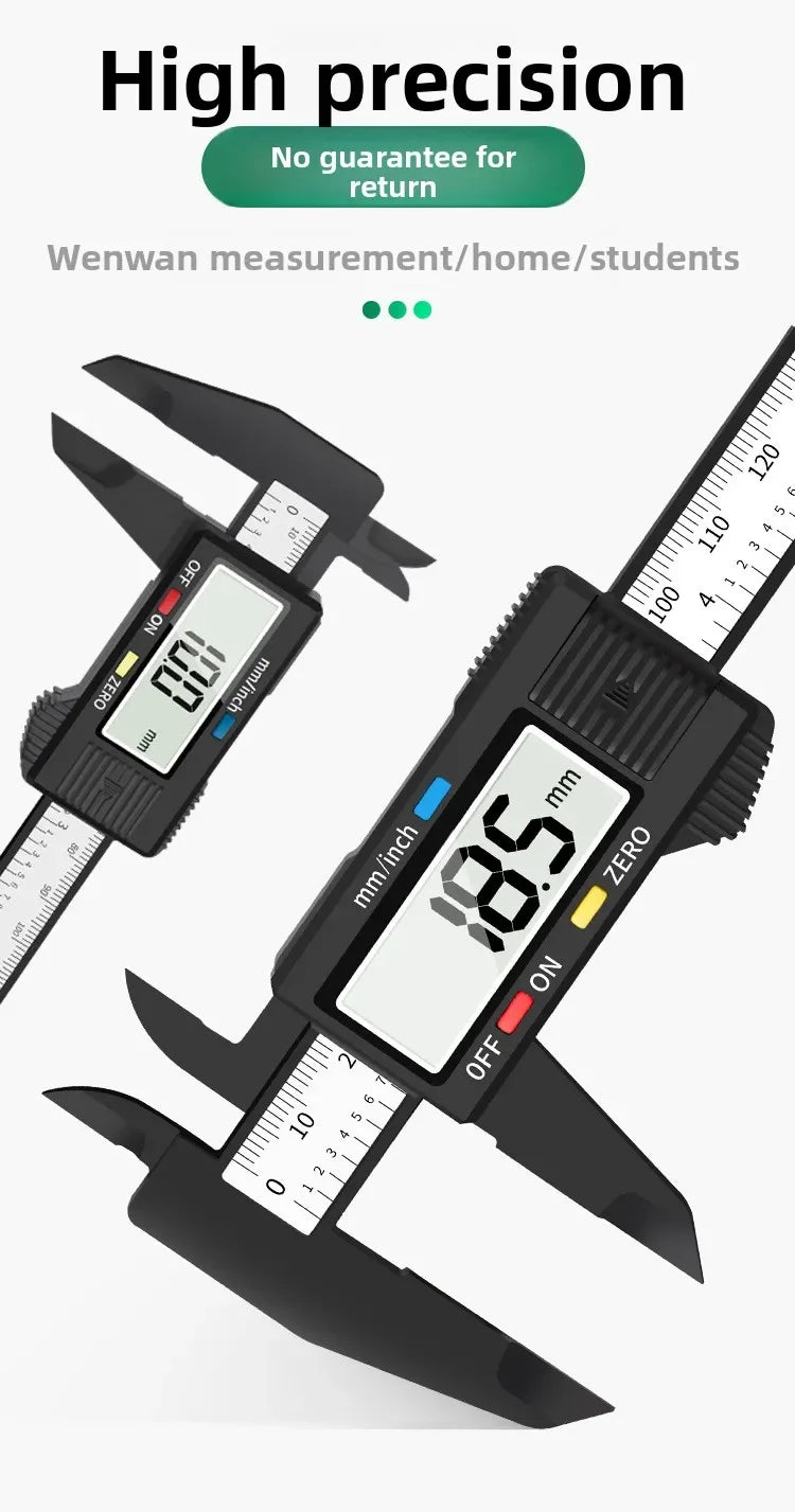 100/150mm Digital Caliper Vernier Caliper Gauge Measuring Tool for Carpentry Tools with Carbon Fiber Dial and Electronic Ruler