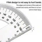 Plastic Set Square Professional With Handle Drafting Tools Scale Ruler Geometry Transparent Angle Protractor School Office