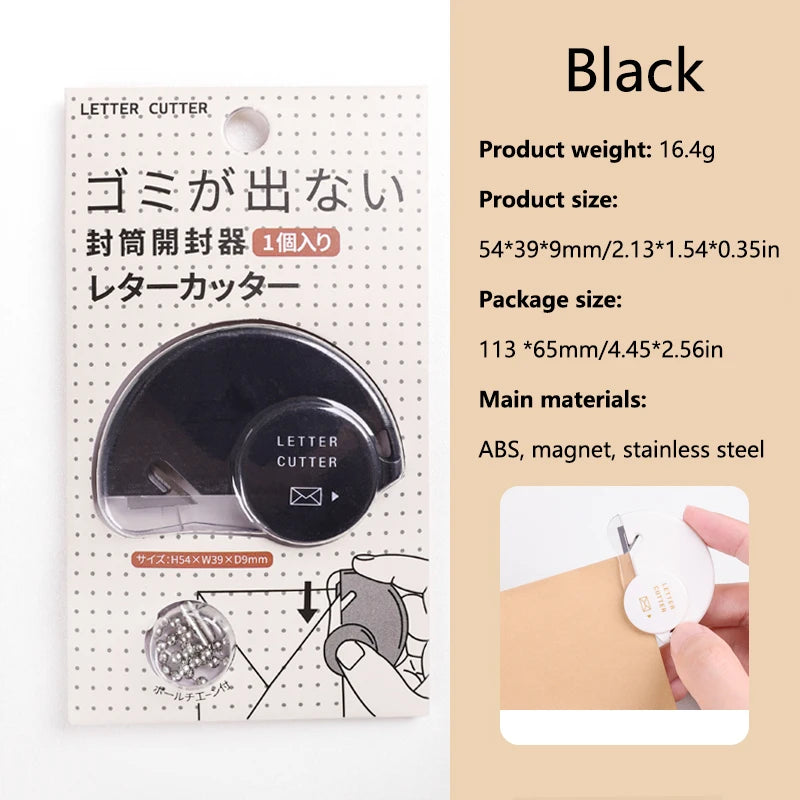 Portable Mini Letter Opener Paper Cutter, Attach to Refrigerators or Iron Surfaces to Prevent Loss