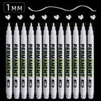 1/3/5 Pcs White Marker Pens 1.0mm 2.0mm Fast Drying Permanent Oily Waterproof Paint Tire Markers Graffiti Pens