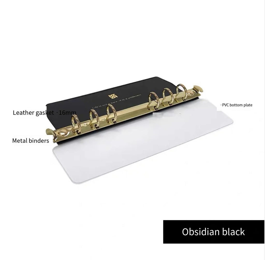 A5 A6 A7 A8 Ring Binder Buckle Metal Binder 6 Holes Clip File Folder Shell Notebook Side Insertion Loose Leaf Book Board Planner