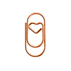 50pcs Metal Macaron Love Heart Paper Clips Gold Rose Gold Mini Bookmark Ticket Photo Binder Clips Patchwork Clip Office Supplies