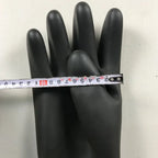 Acid and alkali resistant black lengthened anti-corrosion waterproof industrial latex thickened rubber gloves