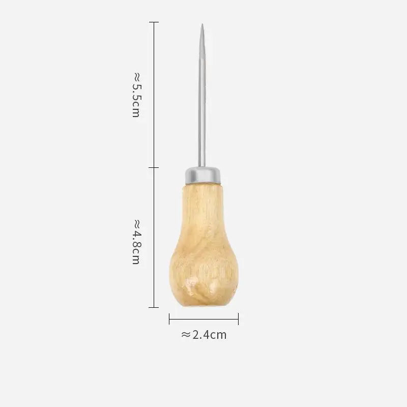 Leather Sewing Awl Set Metal/Wood/Plastic Multifunctional Shoes Repair Tool Kit Punch Stitching Needles DIY Candle Mold Punching
