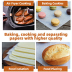 Parchment Paper Baking Paper 4"6"8"9"10"12" Precut Non-Stick Grilling Food Packaging Oven Air Fryer Steaming Bread Cake Cookie