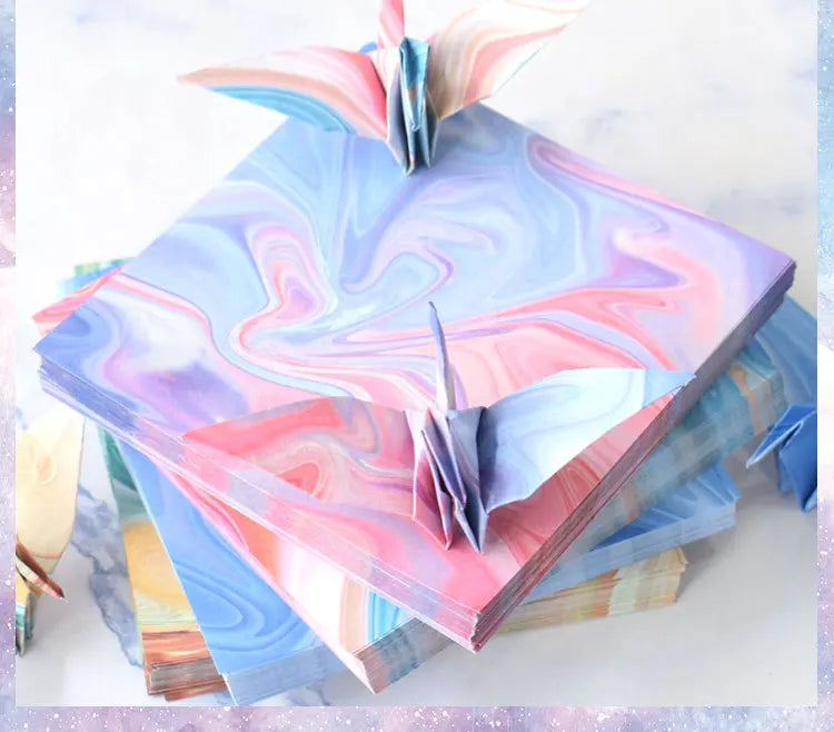 400Sheets Origami Paper Craft Folding Lucky Wish Paper Crane Craft Double Sided Folding Lucky Wish Paper DIY Color Scrapbooking