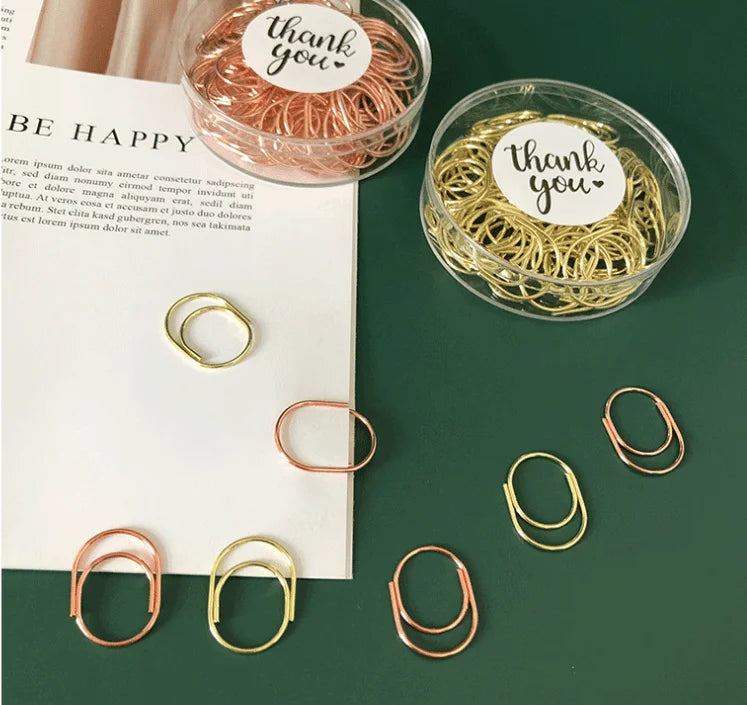60pcs Creative 25mm Paper Clips Cute Paper Clip Mini Metal Paper Clip - Perfect For Planners & Office Supplies