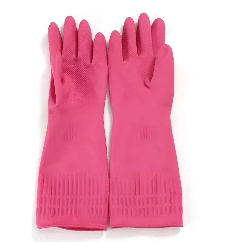 New Kitchen Cleaning Latex Dish Washing Gloves Rubber Thickened and Lengthened Household Laundry Gloves