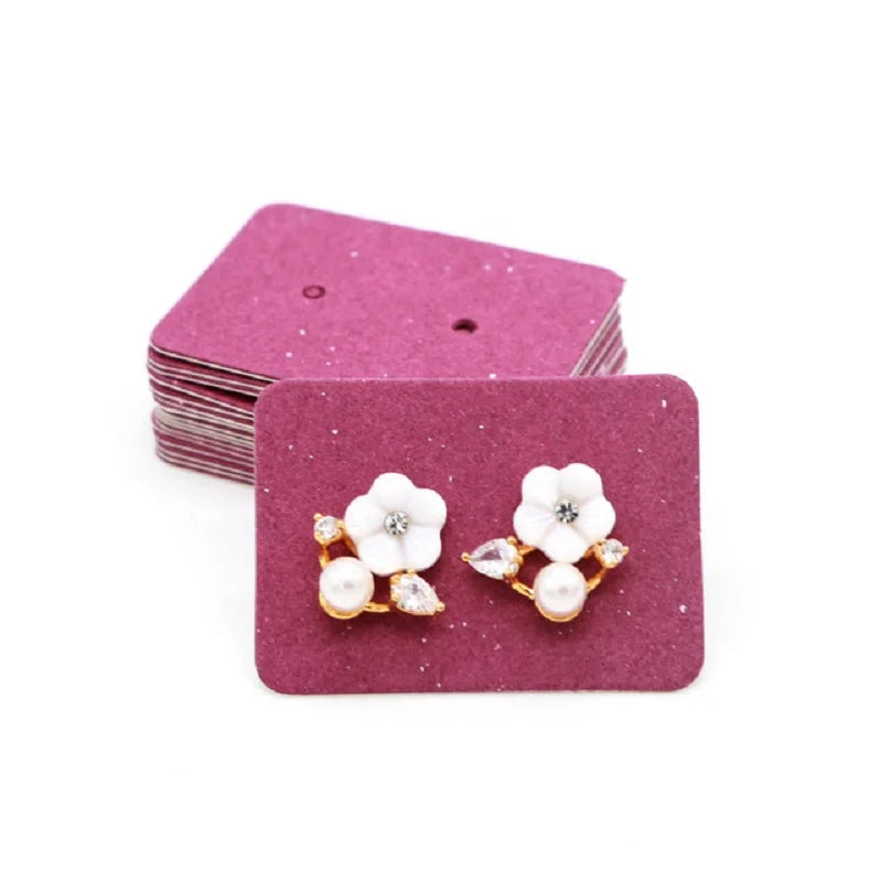 3.5*2.5cm 100Pcs/lot Kraft Paper Ear Studs Hang Tag Jewelry Display Card Earring Kraft Paper Tag Ear Ring Paper Hang Price Tags