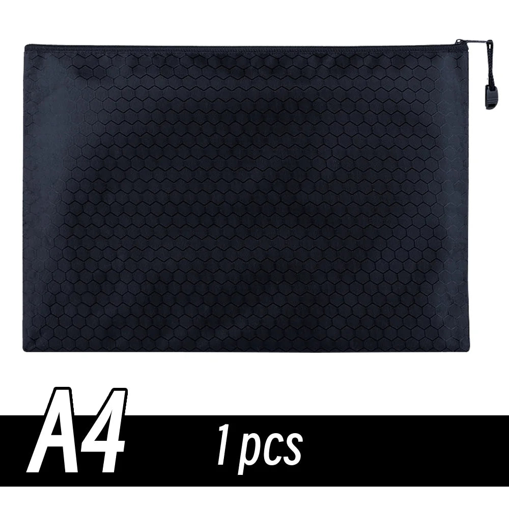 A4/A6 Pencil Bag Zipper Pouch Document Puzzle Bag Waterproof Zip File Folders Pencil Case Storage Bags School Office Supplies