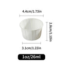100/200pcs Disposable Paper Leak-proof Food Dipping Cup 0.75/1/2 oz Cup Suitable For Medicine Dispensing Supermarket Tasting Cup