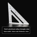 New Angle Ruler Square Woodworking Tools 1pcs 7Inch Triangle Ruler Measurement Tool Aluminium Alloy Carpenter Tools Inch Metric