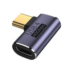 NNBILI USB4.0 40Gbps OTG type C 90 degree 100W 5A USB C to Type C Fast Charging Converter USB C Data Adapter For Macbook 8K60HZ