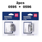 1/2Pcs Deli Zinc Alloy Pencil Sharpener Silver Metal Sharpener School Office Sharpener Stationery Supplies