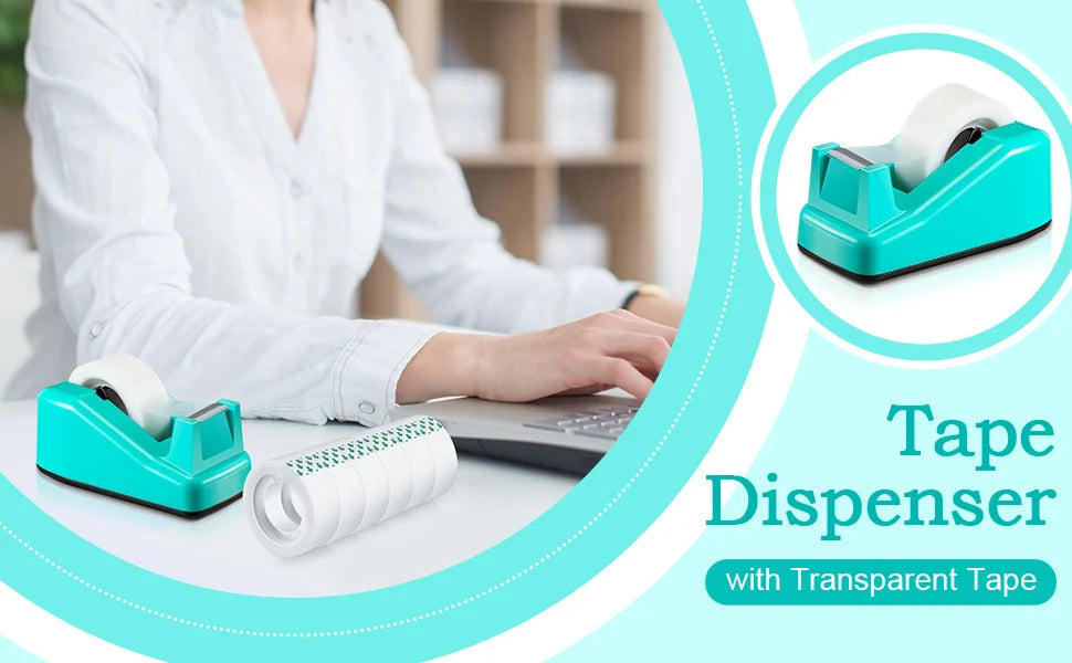 A desktop Tape Dispenser, Ideal for Packaging and Replenishment. Perfect for Both Office and Home Use