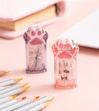 Kawaii Cat Paw Pencil Sharpener Cute Portable Kids School Stationery Gift