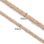10yards/pack 6/8mm Natural Jute Rope Bold Eight Strand Twisted Cord Rope For Home Crafts Party DIY Clothing Gift Packing Decor