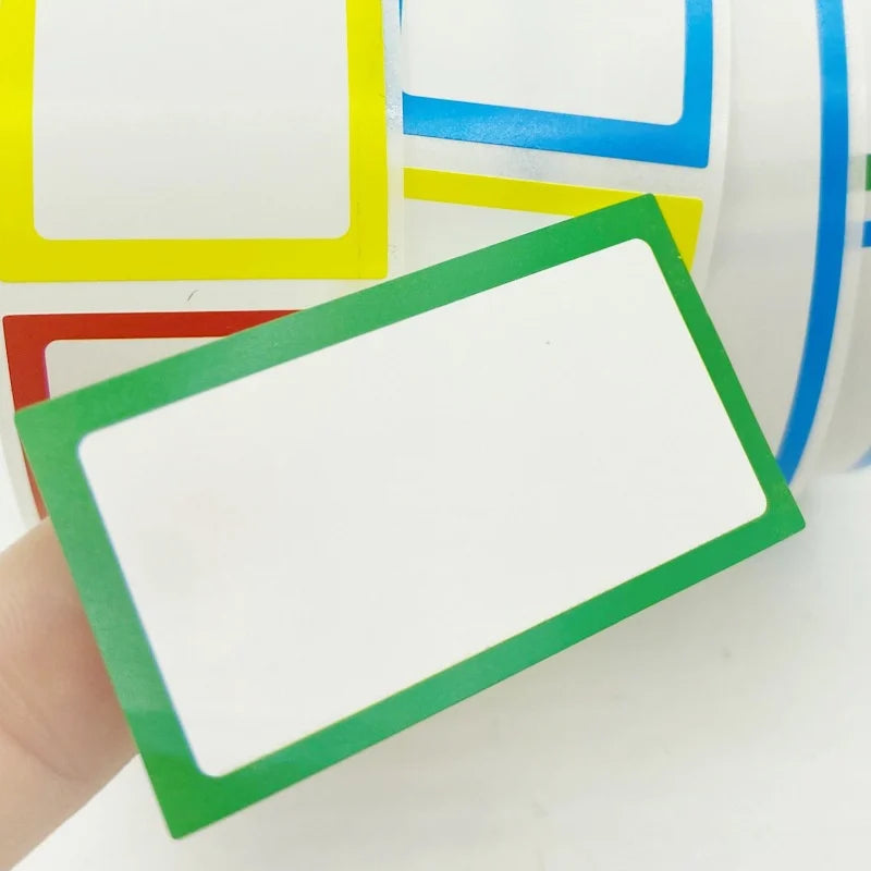 250pcs Waterproof Blank Self Adhesive Assorted Stickers Removable Label Stickers Name Tag Bottle File Document School Supplies
