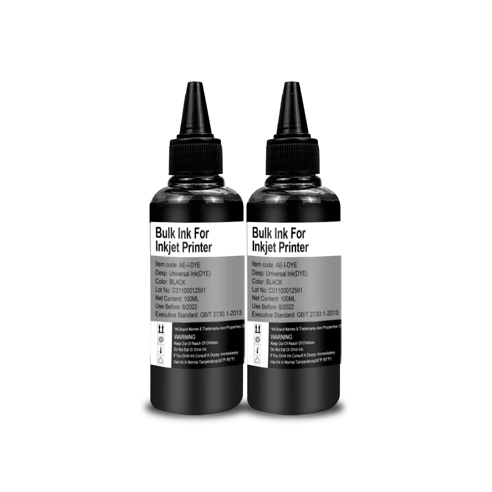 CRTBOTW Refill Dye Ink Kit For Canon HP Epson Brother Printer & Cartridge CISS Ink and refillable Compatible dye ink Eco tank