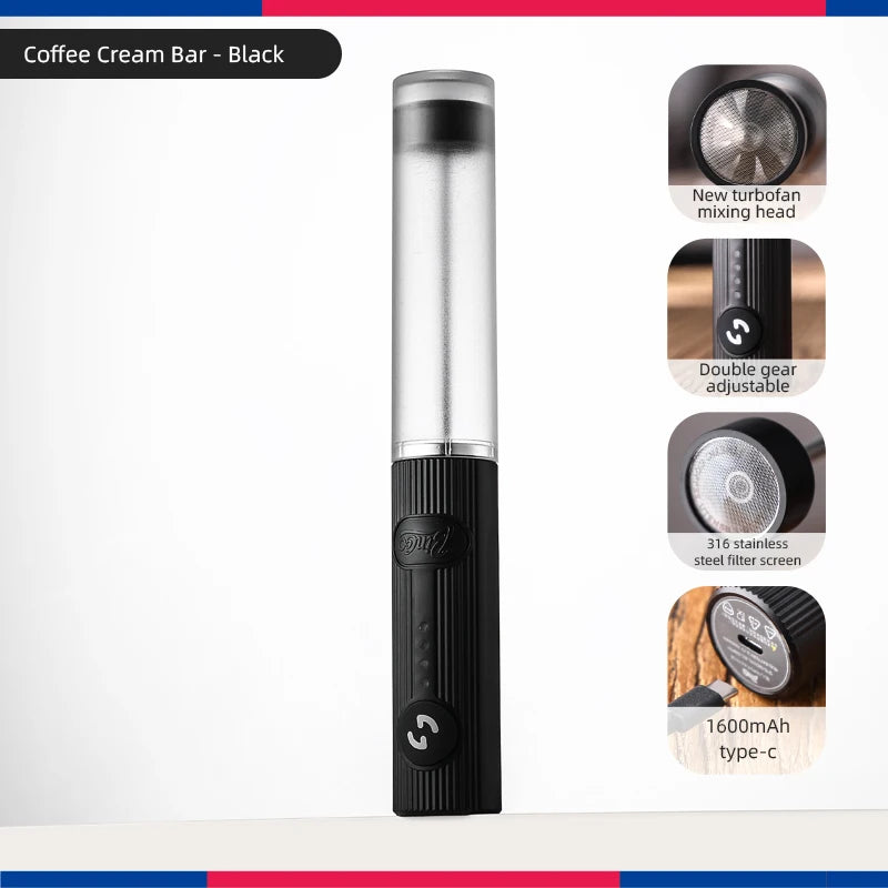 New Milk Foamer Bincoo Coffee Frother Rechargeable Handheld Coffee Milk Electric Handle Blender Egg Beater Espresso Tool