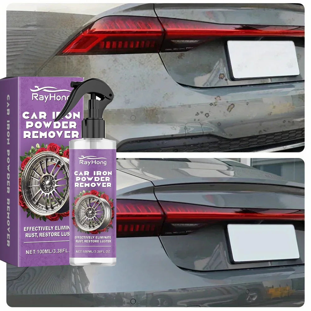 Car Paint & Wheel Iron Particles Powder Cleaning Super Rust Dust Remover Spray Metal Surface Defender Auto Rim Cleaner