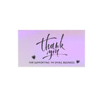 50 Pcs Thank You For Supporting My Small Business Reflective Laser Appreciate Cards Greeting Postcard For Online Retail Shopping