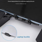 2026 Hot Selling Items Adjustable Height Laptop Cooling Stand Portable Foldable Design Multiple Speed Quiet Fan