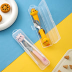 Portable Transparent Tableware Box Travel Flatware Storage Box With Flip Cover Dustproof Chopsticks Forks Spoon Cutlery Case