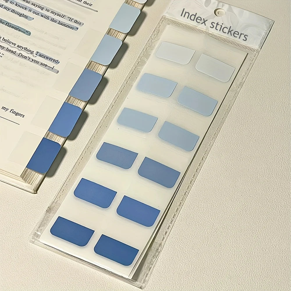 120pcs of Gradient Writable Index Tabs, Versatile Colored Sticky Notes for Organizing Files And Documents, 9.05 X 2.95 Inches