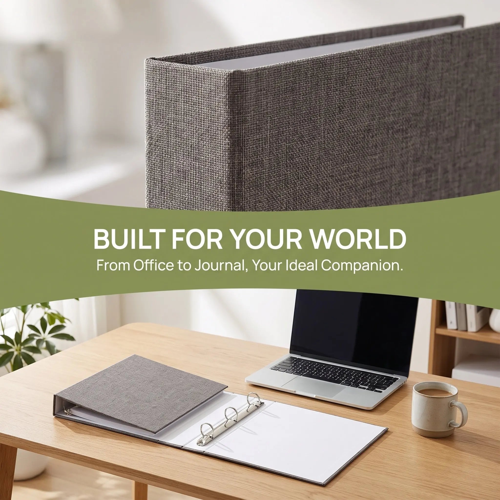 Loose-Leaf Notebook Cover Fabric Binder Refillable 3-Ring Binder Suitable for Paper Documents Music Scores Notebook