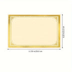 10PCS Award Certificate Paper Blank A4 Paper Diploma Certificate Paper for Graduation Ceremony Office School (250g Gold Foil)