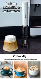 Coffee Milk Frother Portable Electric Milk Frothers Kitchen Miniature Milks Foam Machine Decoration Mixer Blender Coffeeware