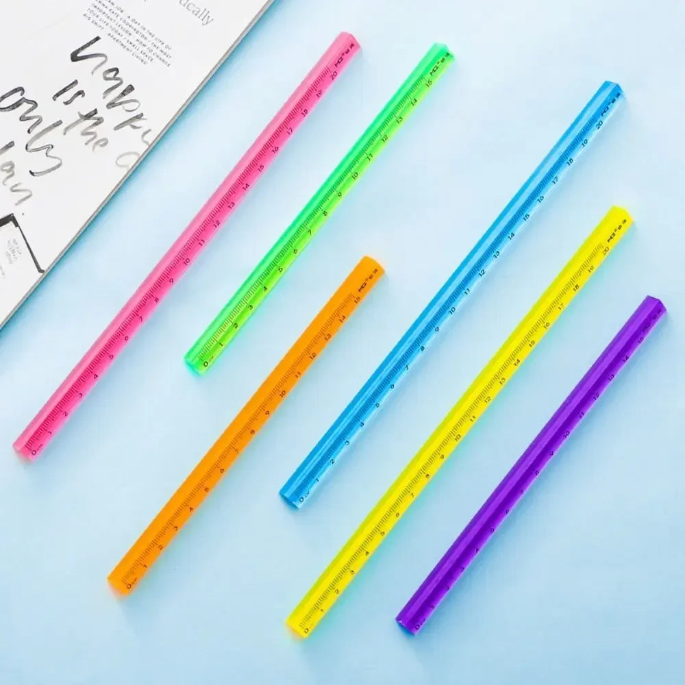 15/20CM Triangle Ruler Acrylic Transparent Scale Ruler Drawing Ruler Measurement Tool Creative School Stationery Students Gift