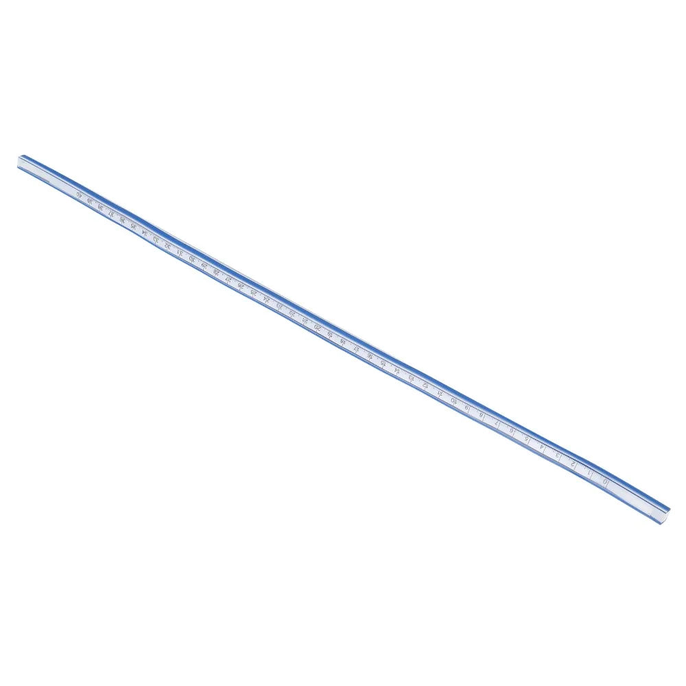 Durable Bendable Flexible Curve Ruler Double Side Graduated Plastic Metric Ruler Blue White Soft Measuring Tool Sewing