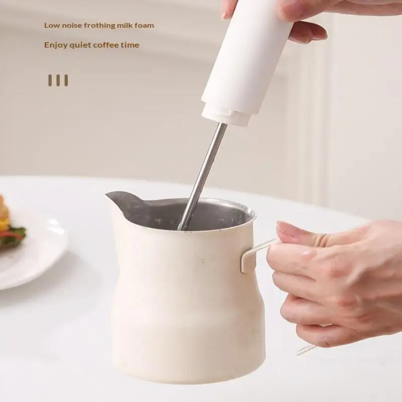 Milk Frother Machine Wireless Electric Mixer, Hands - Free 2 In1 Whisk, 3 - Speed Rechargeable For Baking/Coffee Frothing