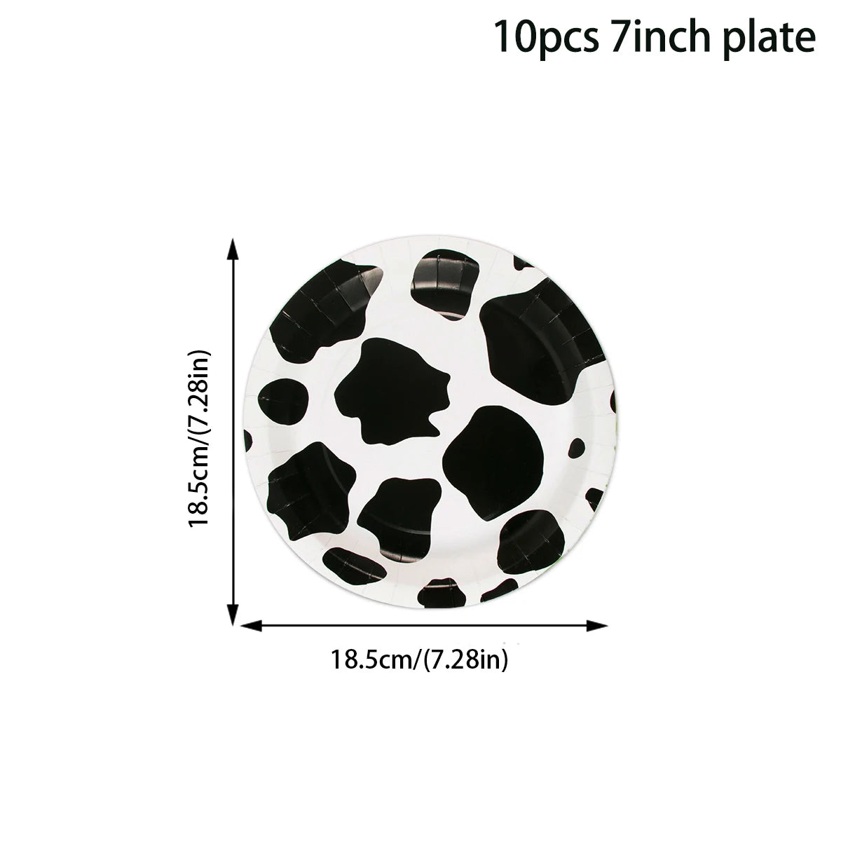 Cow Party Themed Disposable Tableware Set Paper Plates and Cow Napkins for Kids Cow Themed Birthday Party Decorations