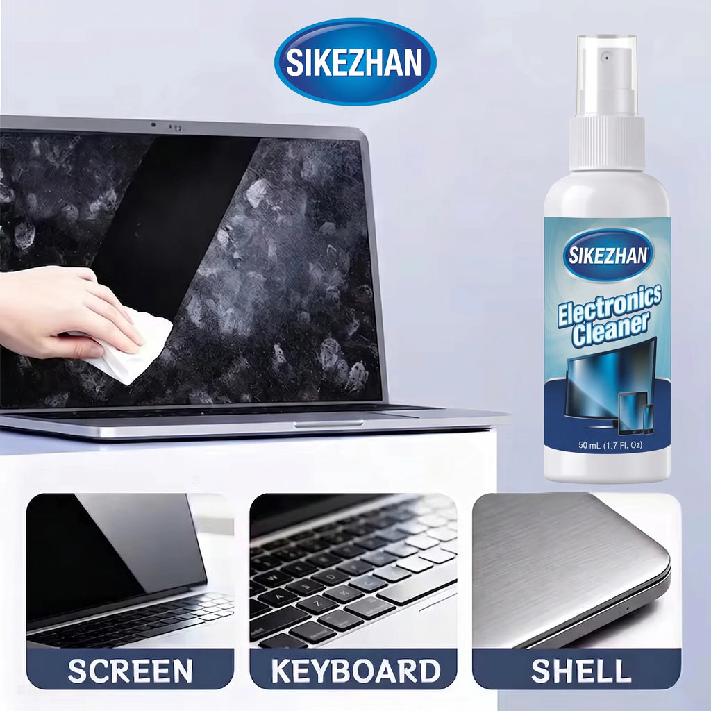 All-in-One Screen Mist Cleaner with Washable Cloth; Portable Spray for Car Touchscreen, Smart TV & Computer; Safe & Eco-Friendly