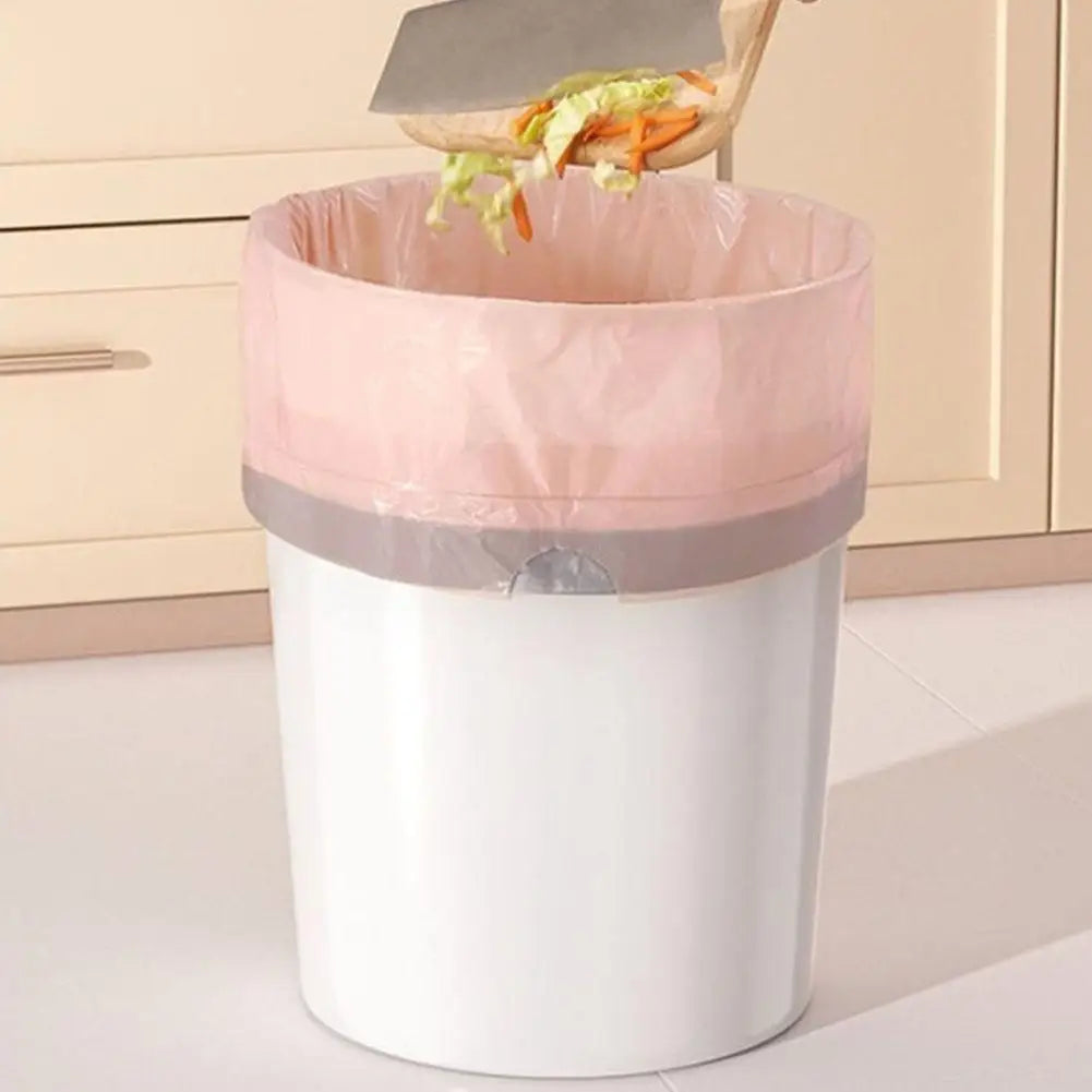 100PCS/Roll Drawstring Trash Bags Tear-Free,Leakproof,Heavy Duty,Strong Garbage Can Liners for Home Household Use