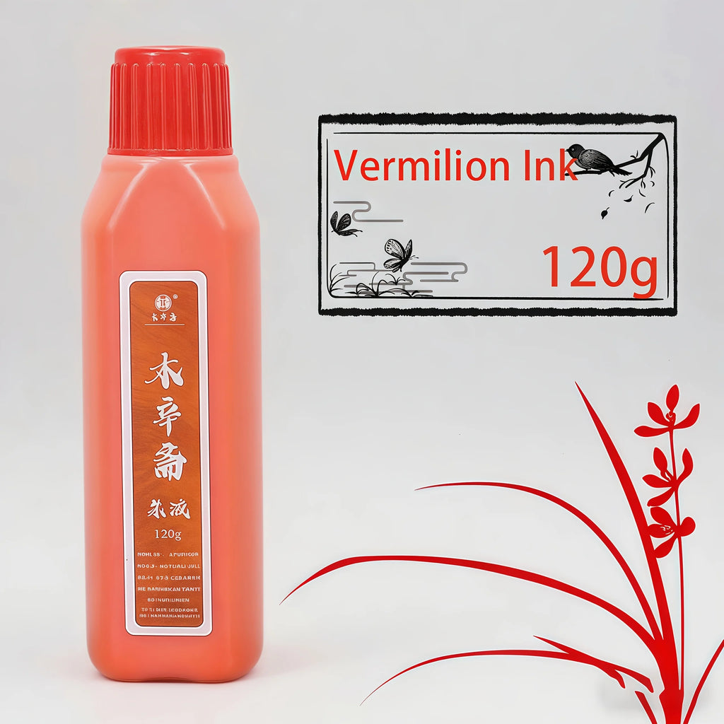 120ml Chinese Calligraphy Ink Colored Gold Silver Red White Vermilion Painting Brush Writing Brush Ink Artist Student Practice