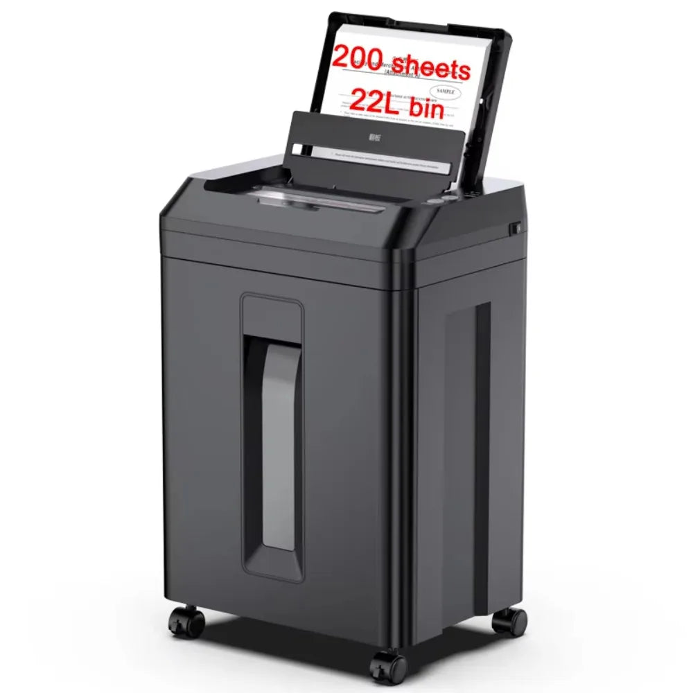 Broyeur De Papier P-5 200 Sheets Waste Paper Shredder P5 Normal Size 2*10mm Auto Feed Electricity Powered Comet Z-500 Office 22L