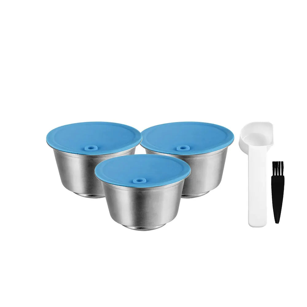 Refillable For Dolce Gusto Capsule Silicone Sleeve Stainless Steel Metal Dolci Gusto Coffee Maker Coffee Scoop Tamper i Cafilas