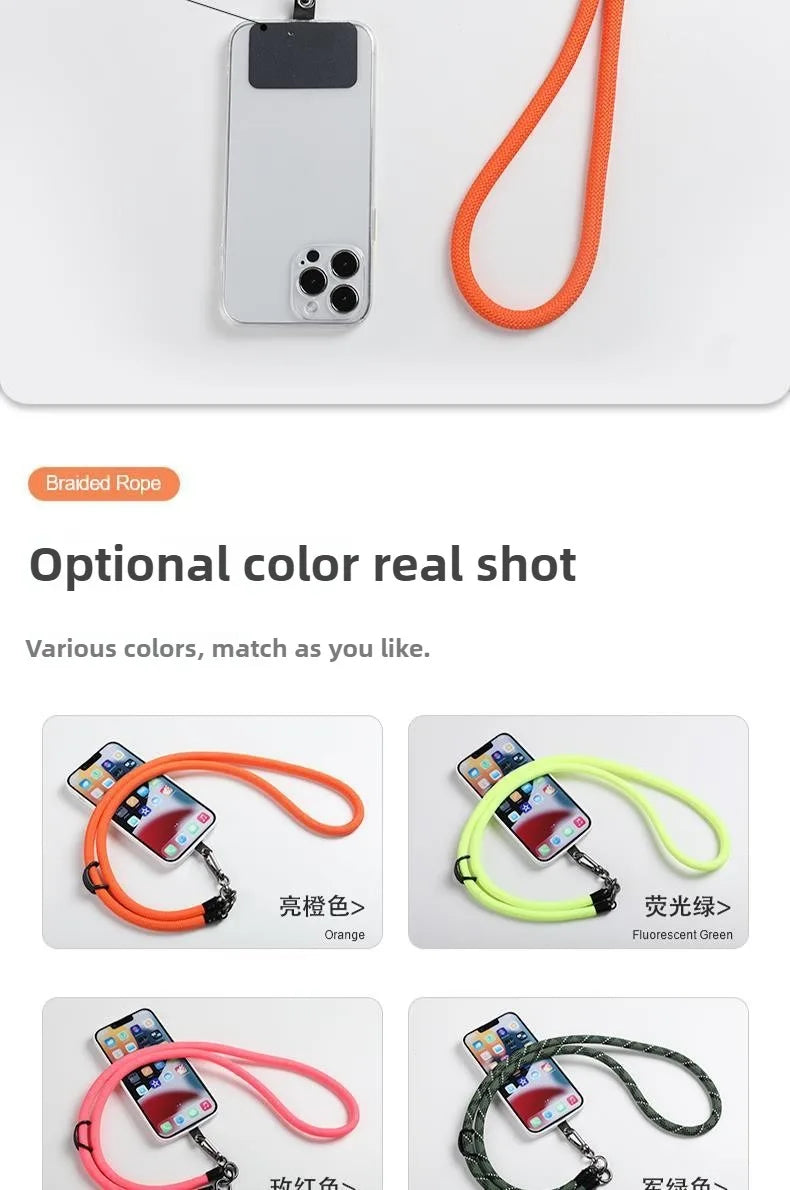 Adjustable Phone Lanyard Detachable Neck Cord Universal Crossbody Strap for Mobile Phone Case Lanyards Thickness 8mm