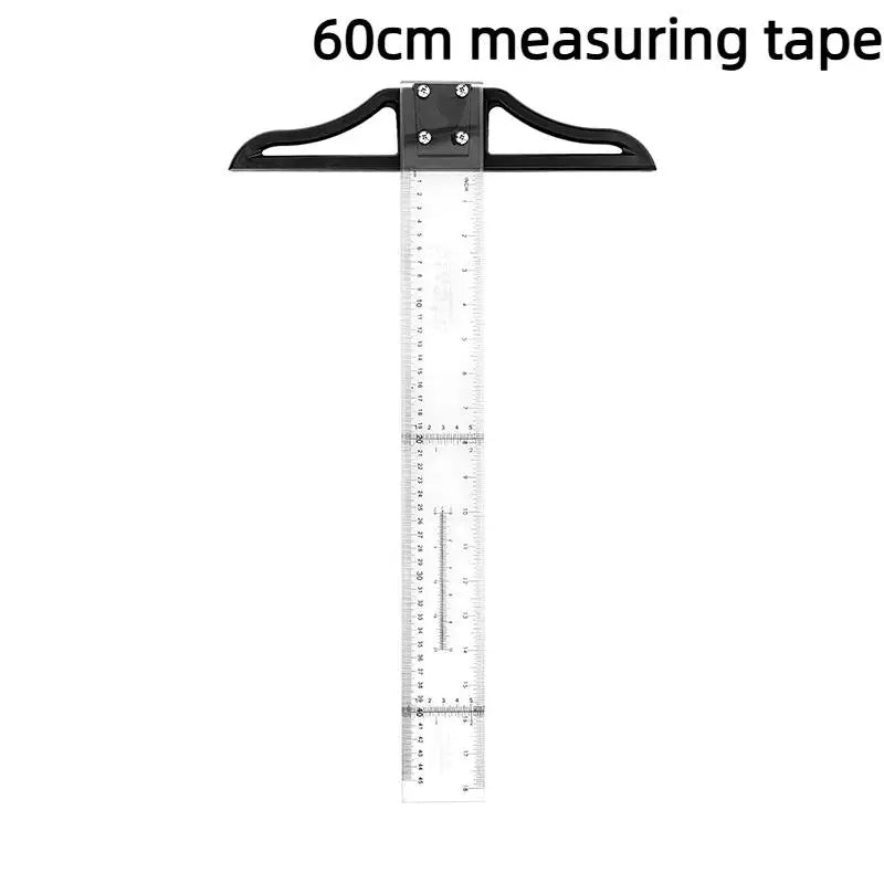 @*T Square Ruler High Precision Plastic Drafting Ruler 45/60/70/80cm Removable for Architect Office Drafting DIY Art Project
