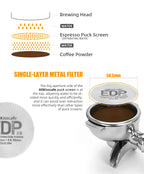 Alikisscafe Espresso Puck Screen 0.2mm Thickness 51mm 53.5mm 58.5mm Reusable Stainless Steel Heat Resistant Mesh Barista Tools