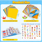 Origami Paper Set 96-208Pcs Craft Paper Kit with Instructional Book Art Projects Supplies for School Class Craft Lessons Gifts