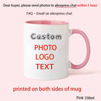 Personalised Your Photo Mug, Custom NAME IMAGE Cup, Customize Coffee Mugs, Tea Cups, Mothers' Day, Fathers' Day Wedding Gift