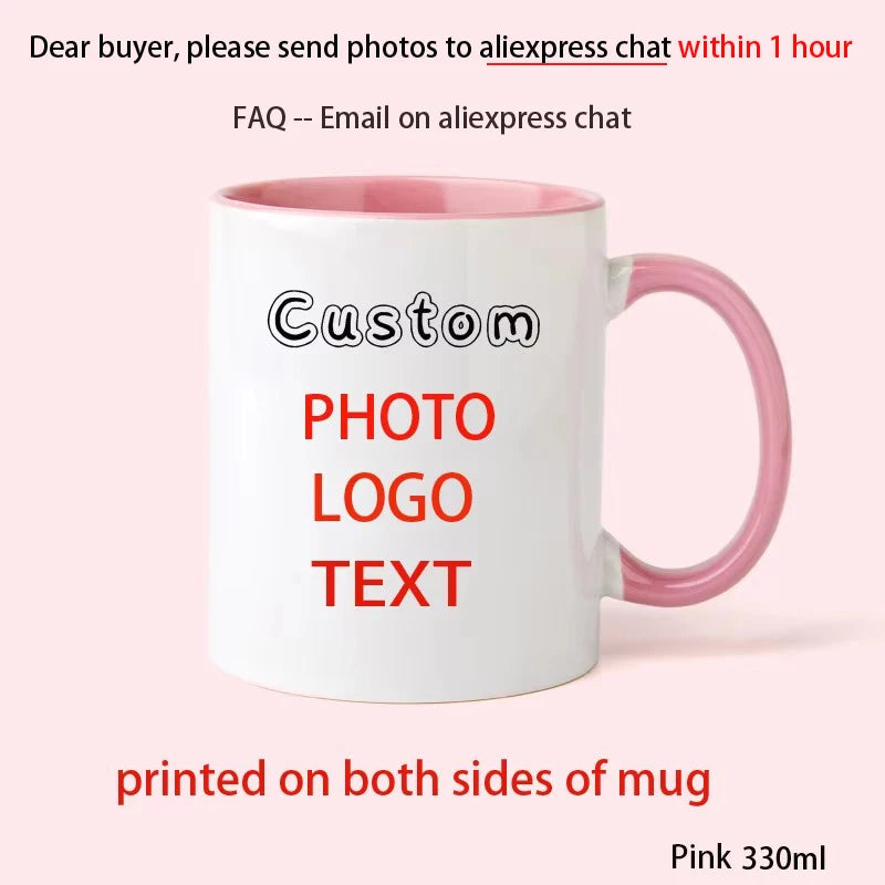 Personalised Your Photo Mug, Custom NAME IMAGE Cup, Customize Coffee Mugs, Tea Cups, Mothers' Day, Fathers' Day Wedding Gift