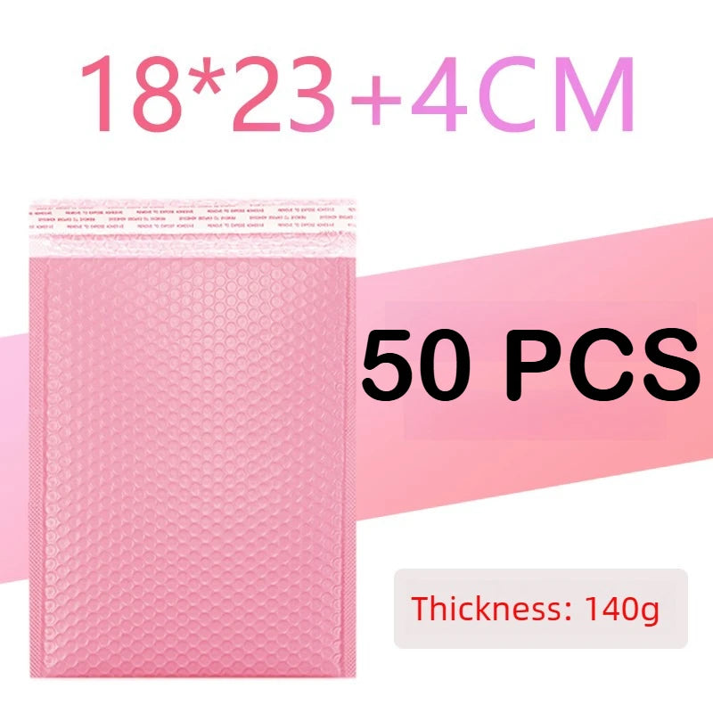 100/1 PCS Pink Poly Bubble Mailers Padded Envelopes Self Seal Padded Envelopes Gift Bags Packaging Envelope School Supplies